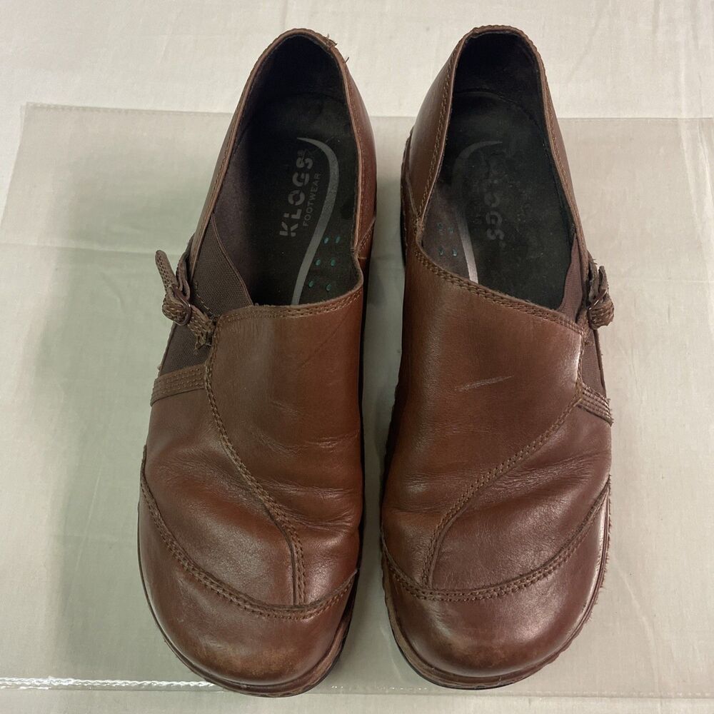 Klogs Women's Brown Leather 10 M Clog Shoes
